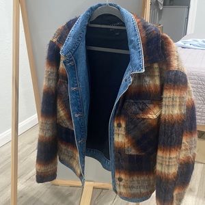 AllSaints Ivy Plaid Jacket in Burgundy